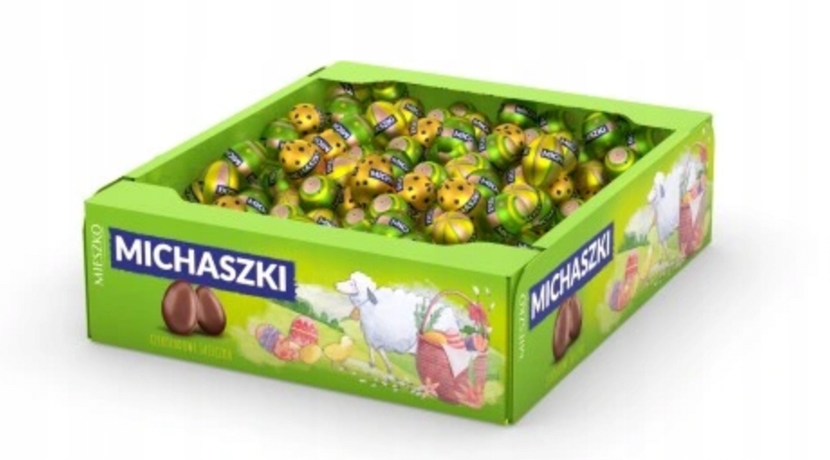 Jajka czekoladowe 1 kg nadziewane orzech marcepan ŚWIĘTA Mieszko Wielkanoc
