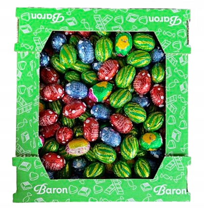 Cukierki Jajka czekoladowe Nadziewane Jajeczka Wielkanoc Baron 2000g 2kg