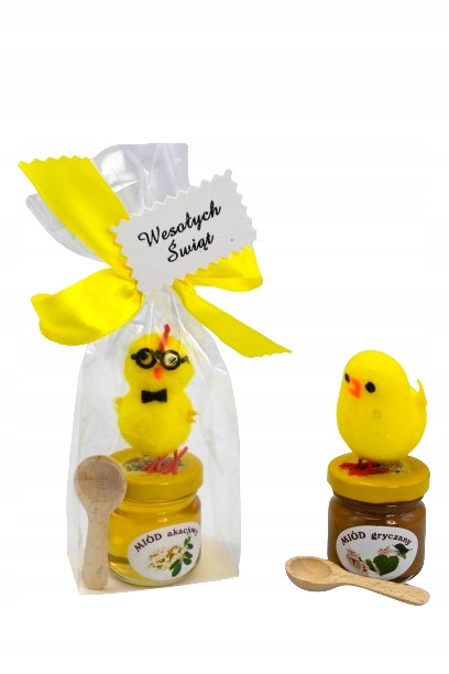 Zestaw Miód Prezent Kurczak Wielkanoc Święta 50g