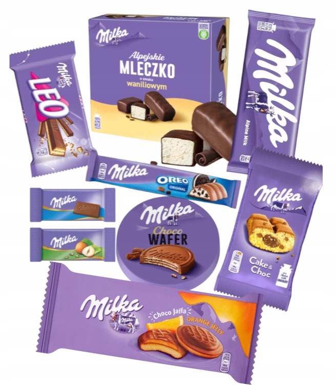 Milka ZESTAW SŁODYCZY dla dzieci  czekolada PACZKA mleczko