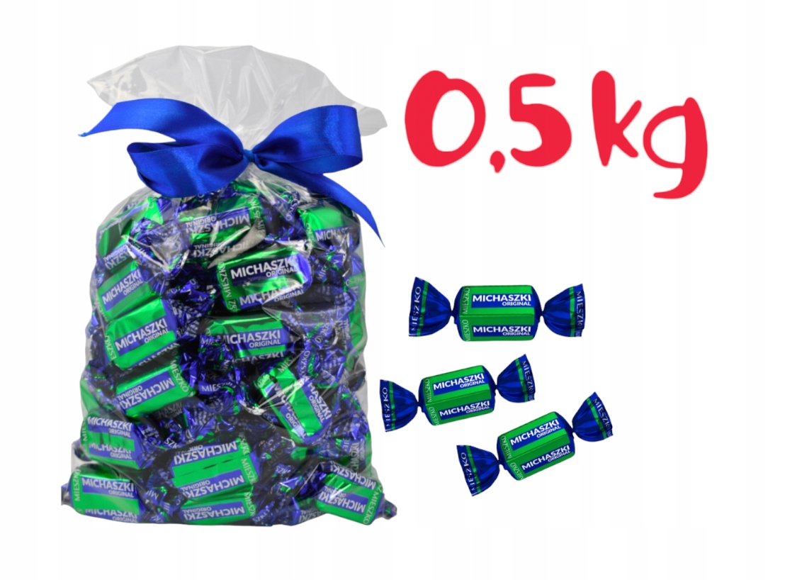 Mieszko Michaszki Cukierki Original z orzechami w czekoladzie 0,5 kg 500g