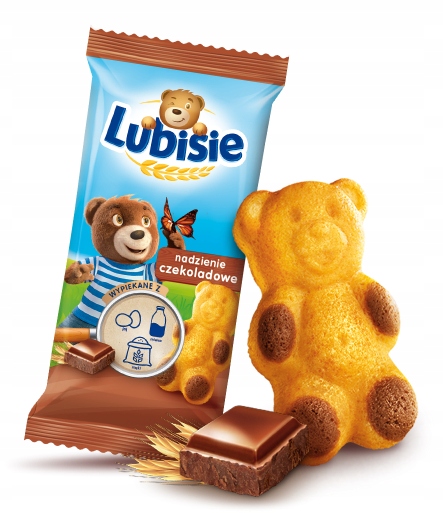 Lubisie Ciastka Biszkoptowe Nadzienie Czekoladowe Biszkopt Miś Lubiś 24x30g