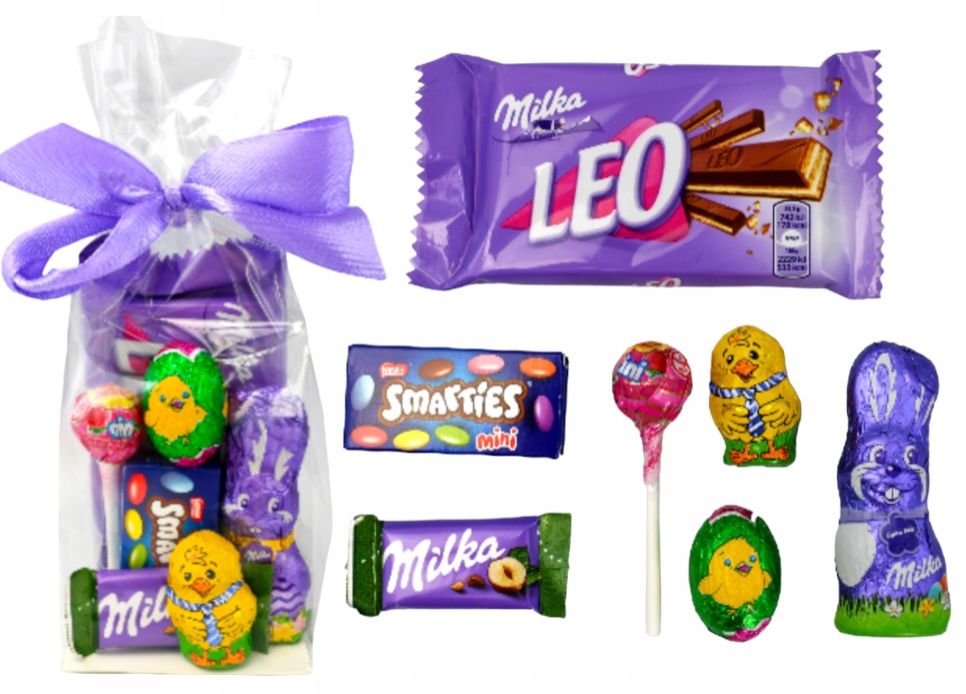 Zestaw Słodycze Milka dla dzieci zajączek czekolada ŚWIĘTA WIELKANOC PACZKA