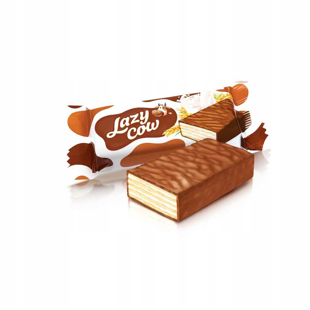 Roshen Wafelki Lazy Cow Batoniki Czekoladzie Mleczne Kakaowe Wafelek 0,5 kg