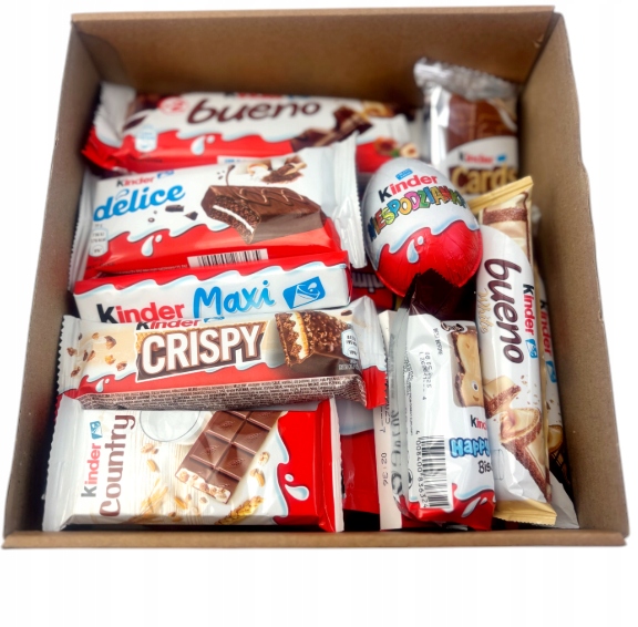 Świąteczna paczka Kinder Święta prezent Wielkanoc zestaw urodziny pudełko