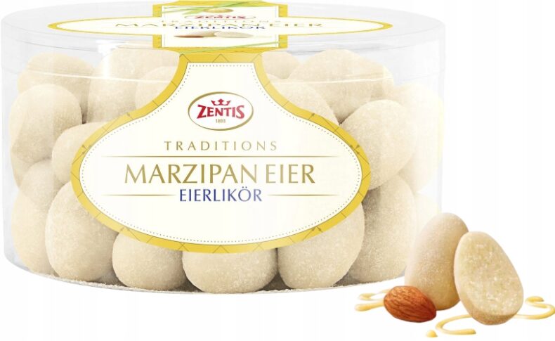 Zentis Jajka Marcepanowe Ajerkoniak Adwokatowe Marcepan Wielkanoc 500g DE