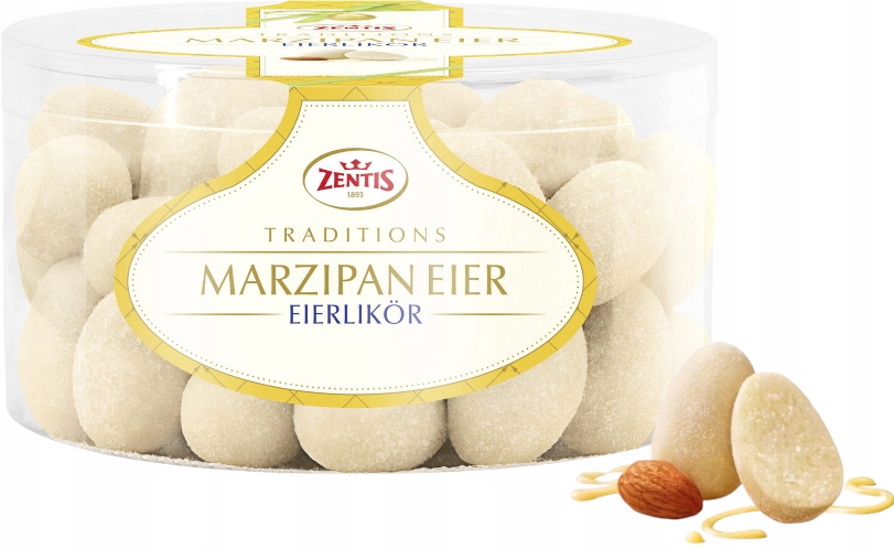 Zentis Jajka Marcepanowe Ajerkoniak Adwokatowe Marcepan Wielkanoc 500g DE