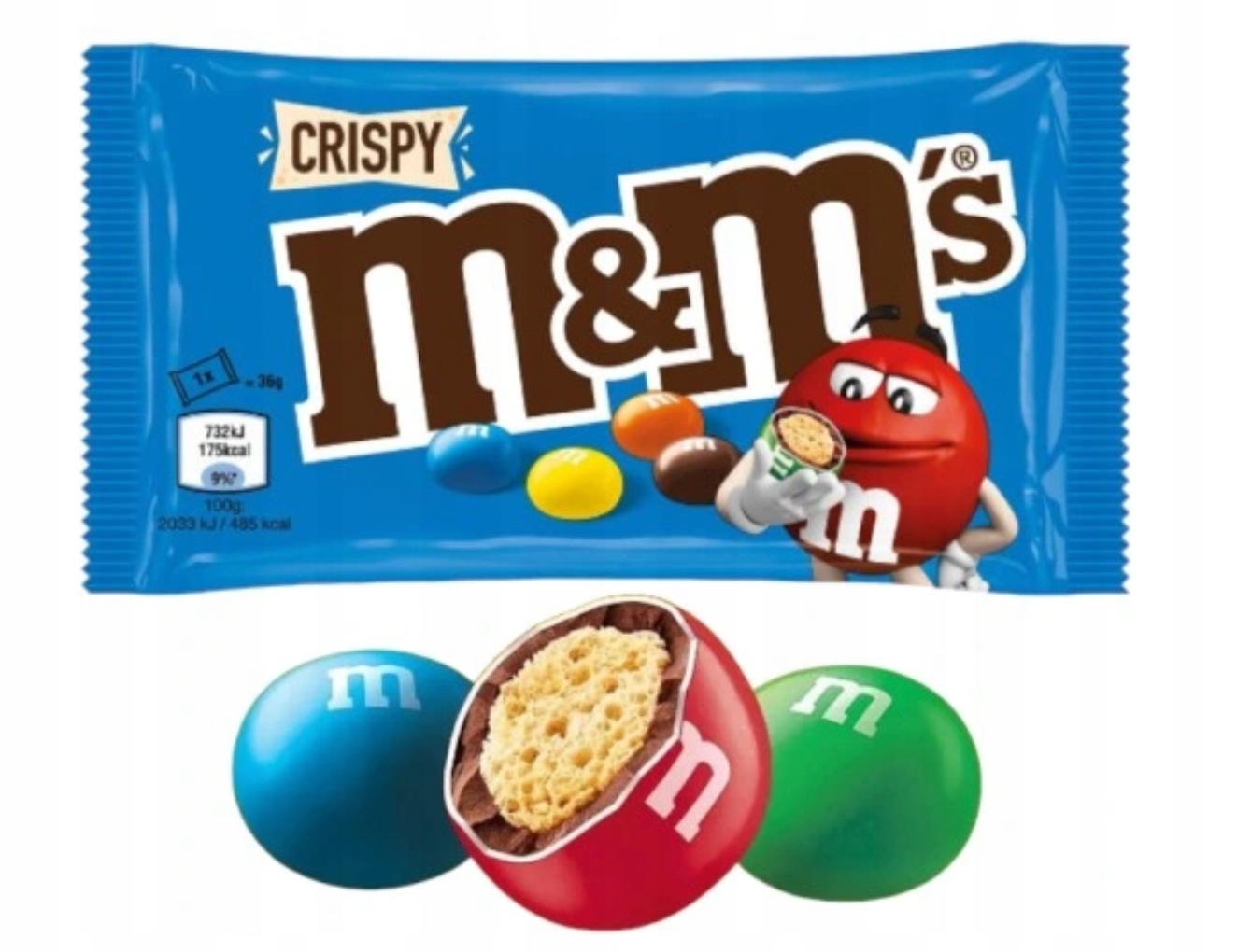 Cukierki M&M 's Drażetki z czekoladą Draże Orzechowe Orzech Crispy 3 paczki