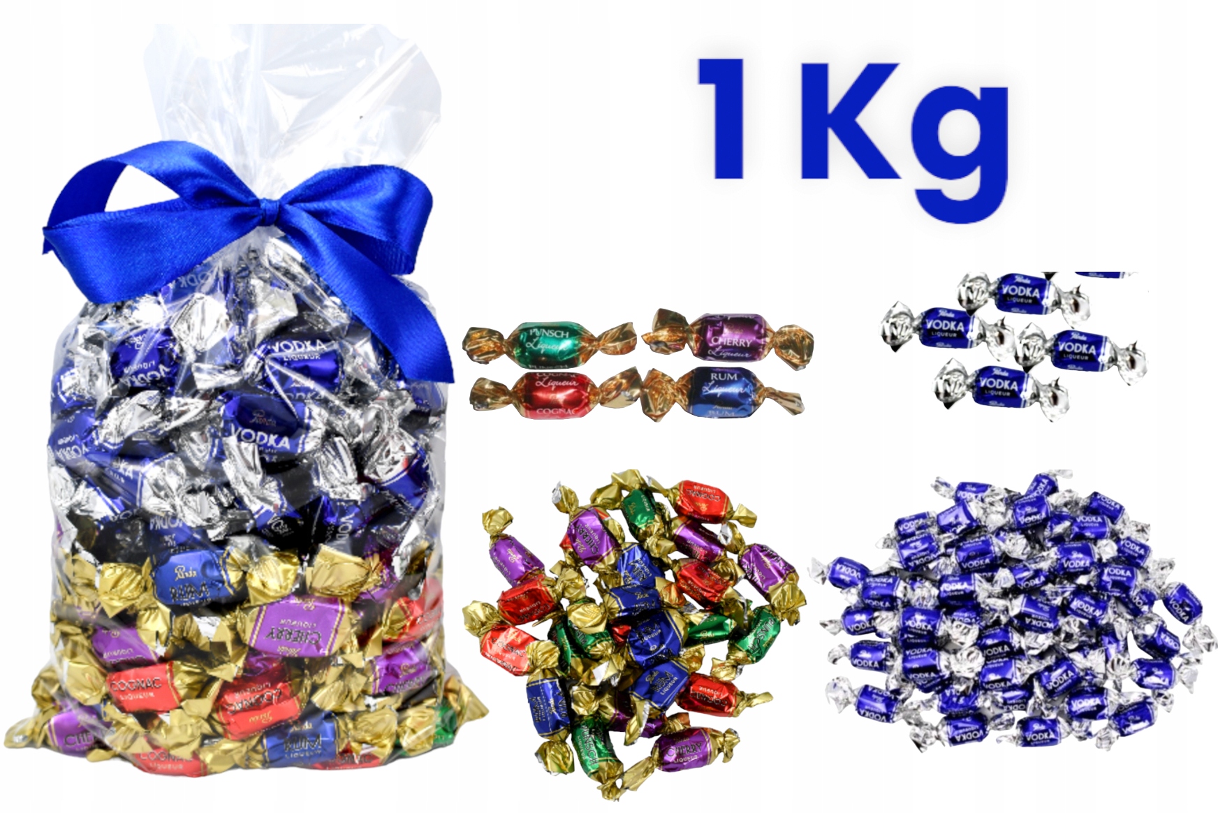Cukierki na wagę 1kg czekoladzie 1000g Wódka mix Panda likierki alkoholem