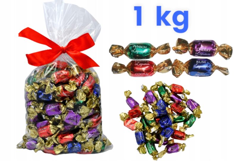 Cukierki na wagę 1kg czekoladzie 1000g nadziewane Panda likierki alkoholem