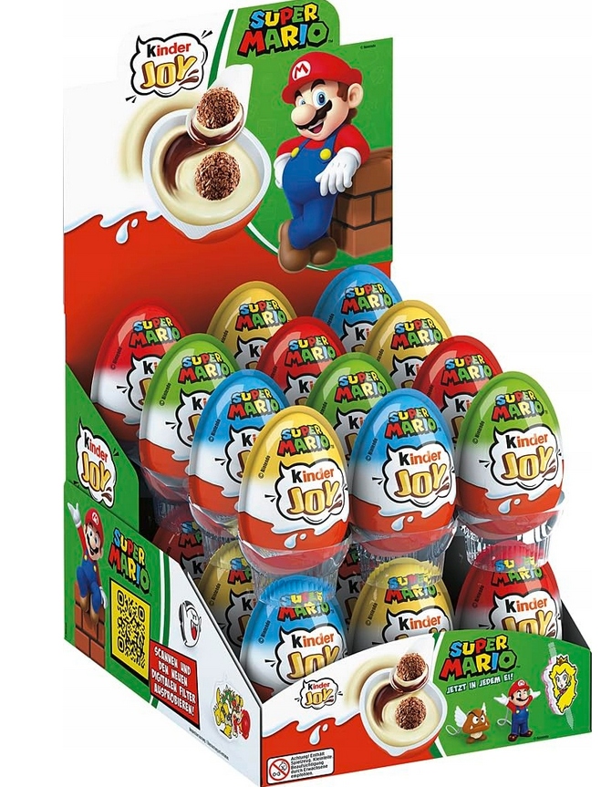 Kinder Joy Jajko Niespodzianka Super Mario Z Zabawką 20g 24szt Wielkanoc