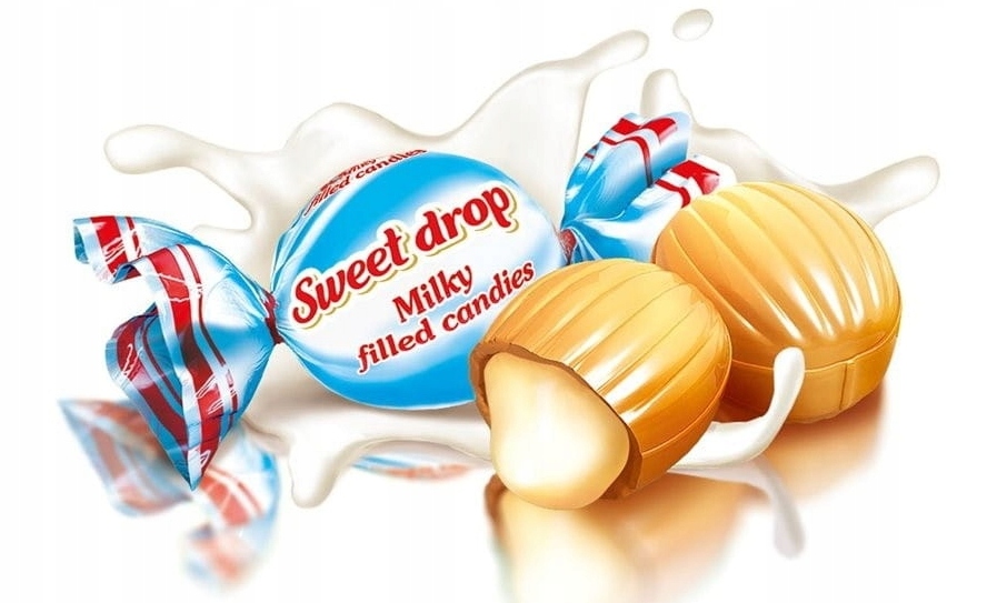 Roshen Sweet Drop Cukierki Karmelki z Nadzieniem Mlecznym 1 kg nadziewane