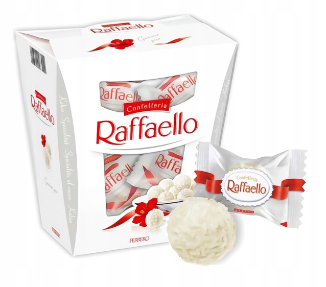 Raffaello 230g Prezent na urodziny imieniny kokosowe bombonierka ferrero
