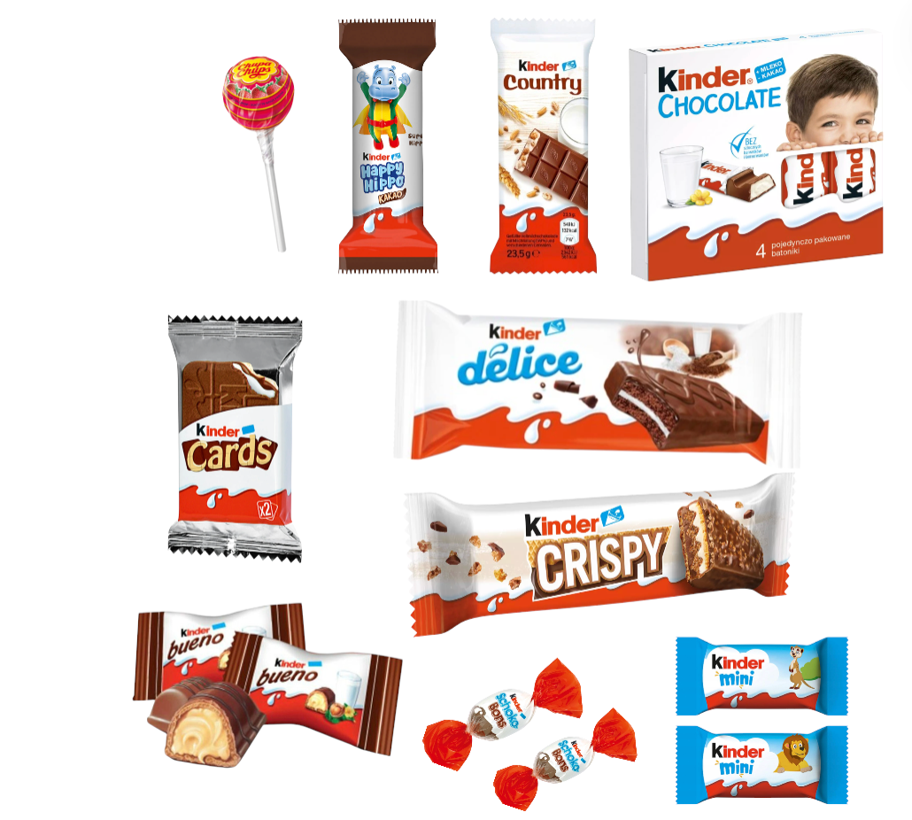 Komunijny Zestaw Słodycze Kinder Komunia Serce IHS dla dzieci prezent komunię