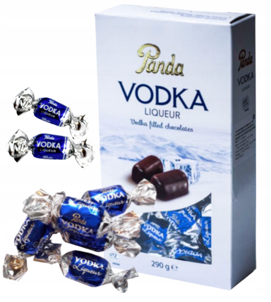 Cukierki czekoladowe Dzień Ojca Taty Panda Vodka wódką alkoholem wódka 290g