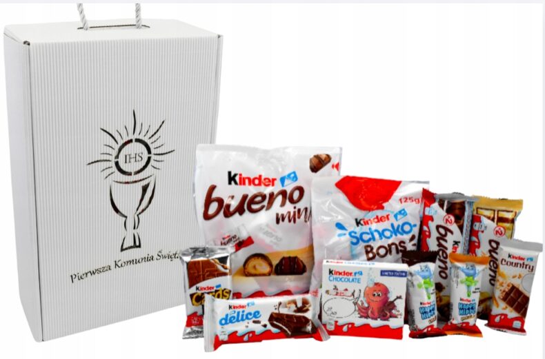 Zestaw czekolada Kinder Pierwsza Komunia Aniołek święta dla dziecka prezent