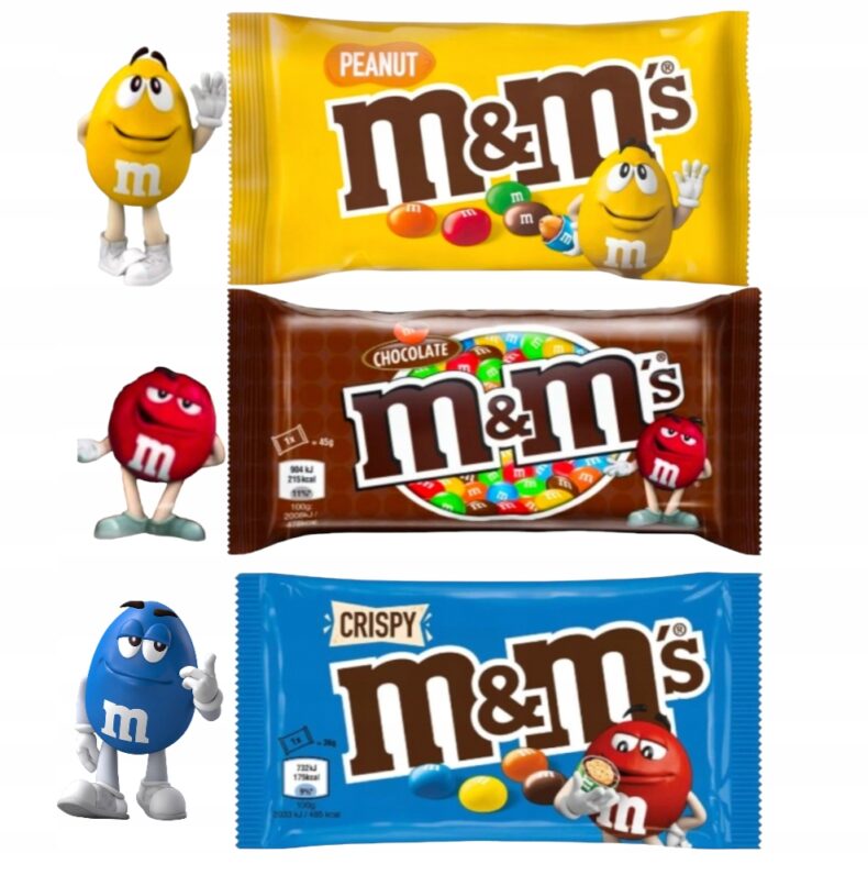 Cukierki M&M 's Drażetki z czekoladą Draże Orzechowe Orzech Crispy 3 paczki