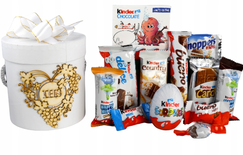 pudełko box prezentowy słodycze Pierwsza Komunia Święta Kinder dziecka