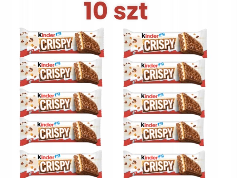 Ferrero Kinder Crispy Batonik w Czekoladzie Mlecznej Baton Kakaowy 34g