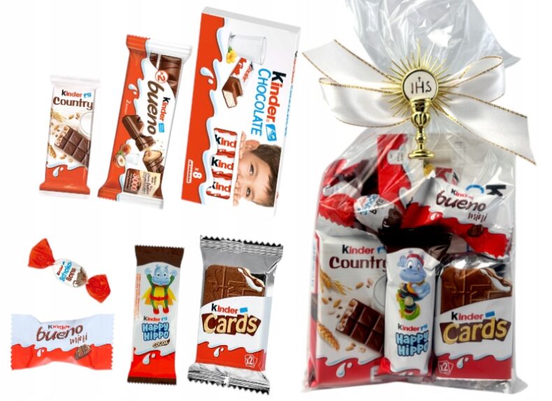 Paczka Słodyczy Kinder Pierwsza Komunia Zestaw Prezent IHS dla dzieci