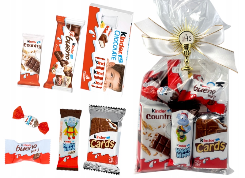 Paczka Słodyczy Kinder Pierwsza Komunia Zestaw Prezent IHS dla dzieci