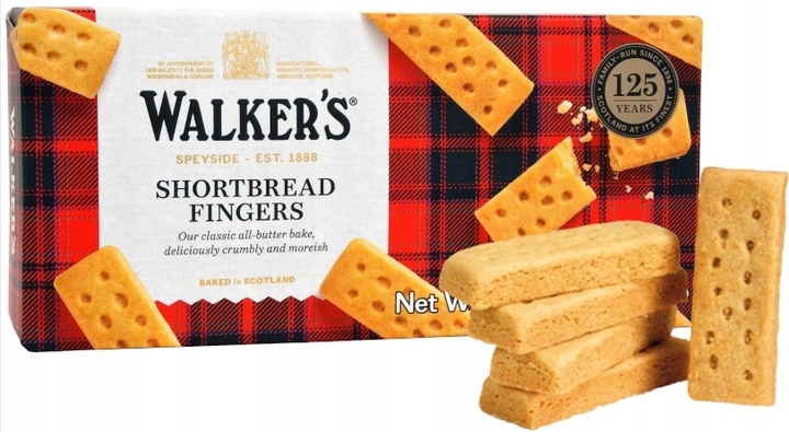 Walkers Shortbread Ciastka Kruche Maślane Paluszki Do herbaty 250g Szkocja