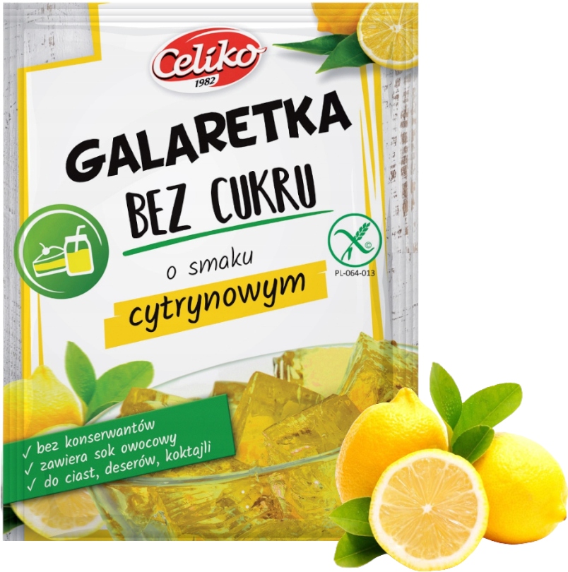 Celiko Zestaw Galaretka Truskawkowa Cytrynowa Owoce Leśne Bez Cukru 3x14g