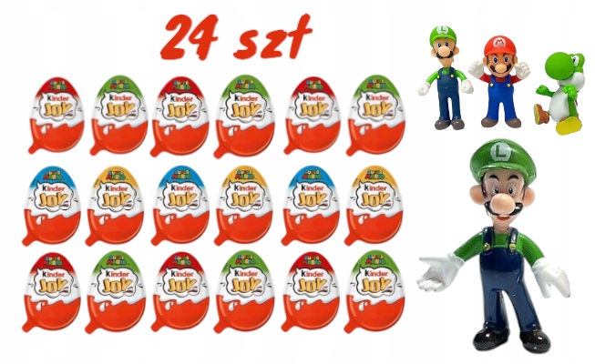 Kinder Joy Jajko Niespodzianka Super Mario Z Zabawką 20g 24szt Wielkanoc