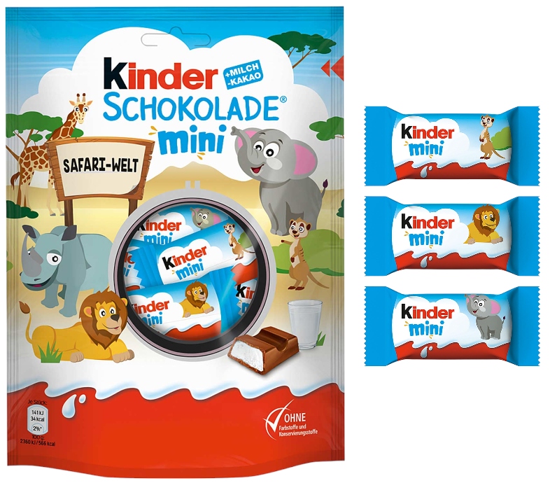 Kinder Schokolade Mini Czekoladki Święta dzieci Wielkanoc Batoniki 120g DE