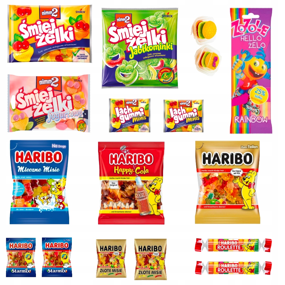 ZESTAW PREZENTOWY MIX Żelki Haribo Nimm2 paczka box święta słodycze dzieci