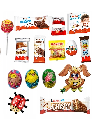 Świąteczna Paczka Kinder Słodycze Wielkanoc Zajączek Święta zestaw Jajko