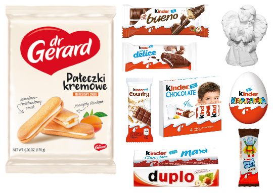 Zestaw Słodyczy Kinder Paczka na Komunię Komunia