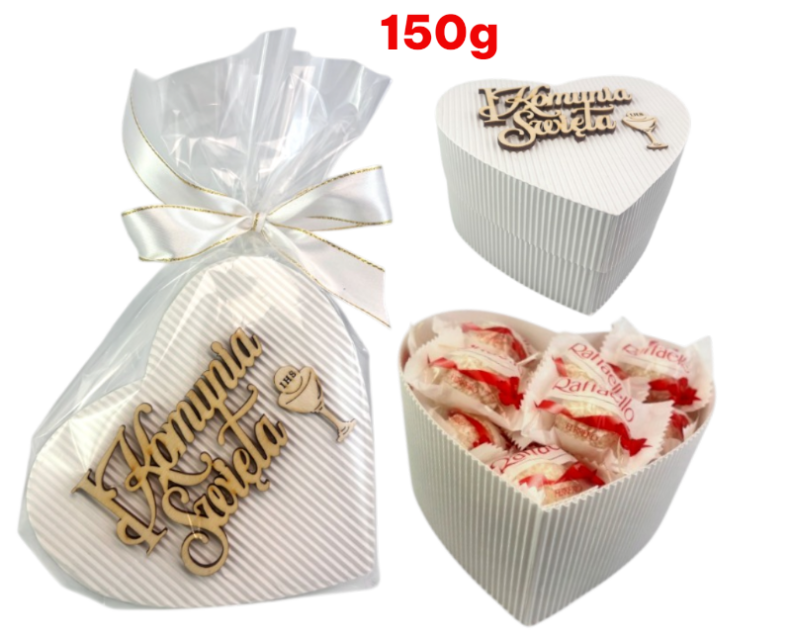 Zestaw na Komunię IHS Serce Raffaello 150g Komunia dla dziecka komunijnego