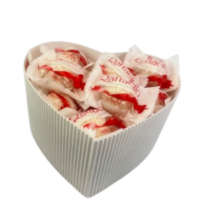 Zestaw na Komunię IHS Serce Raffaello 150g Komunia dla dziecka komunijnego