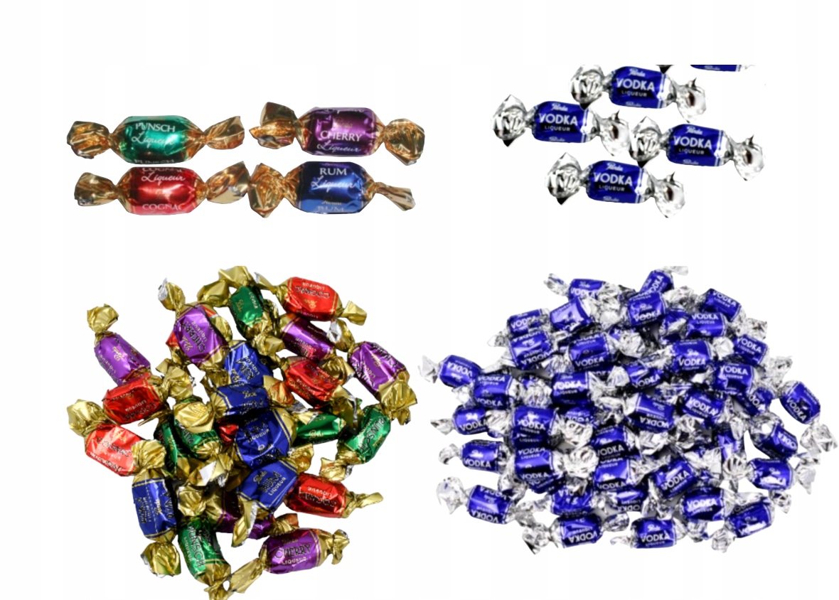 Cukierki na wagę 1kg czekoladzie 1000g Wódka mix Panda likierki alkoholem