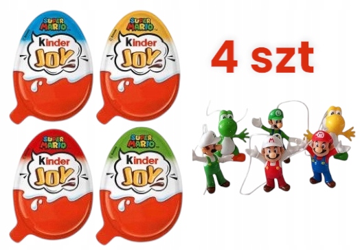 Kinder Joy Jajko Niespodzianka Święta Super Mario Z Zabawką 20g 4szt