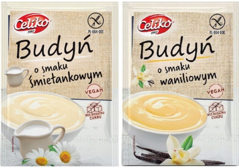 Celiko Zestaw Budyń Śmietankowy Waniliowy W Proszku Vege Bez Cukru 2x40g