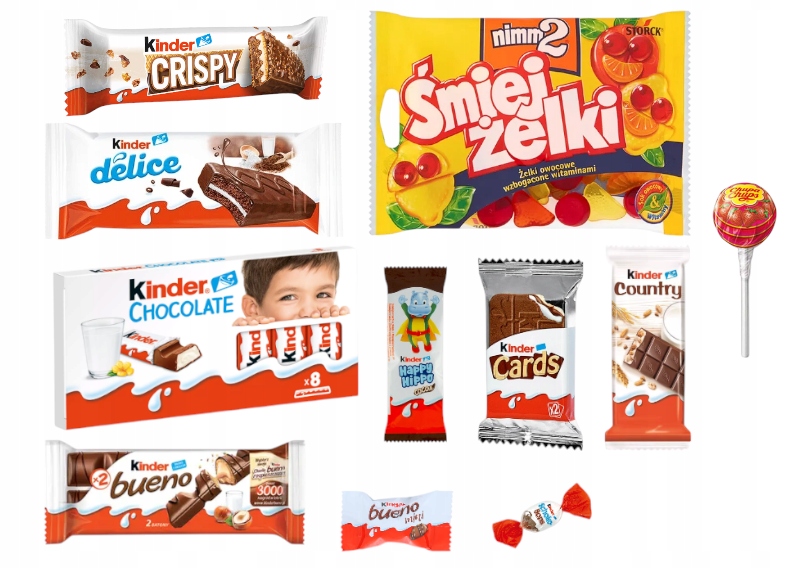 Prezent SŁODYCZE Kinder zestaw słodycze dla dzieci paczka na Komunię świętą komunia