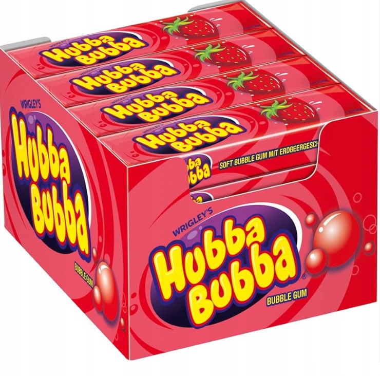 Hubba Bubba Gumy żucia jabłkowa Guma Balonowa Dla Dzieci 3x35g DE truskawka