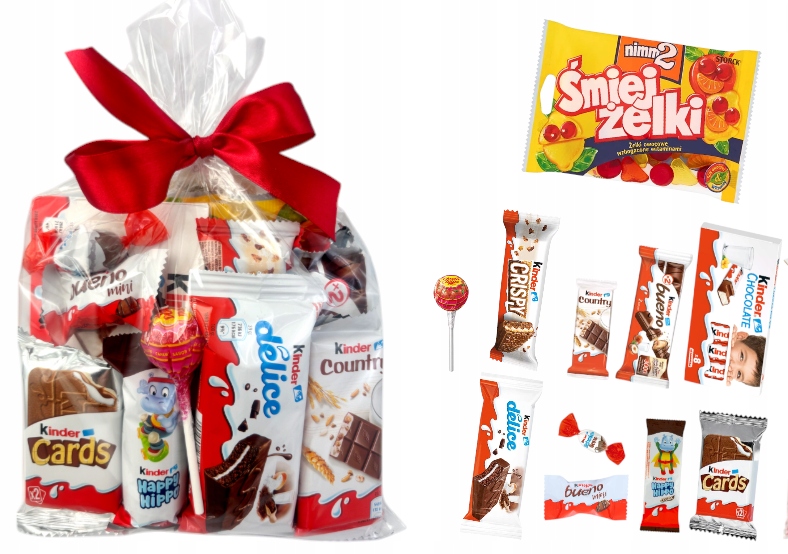 DZIEŃ DZIECKA prezent urodziny Kinder zestaw słodycze dla dzieci paczka
