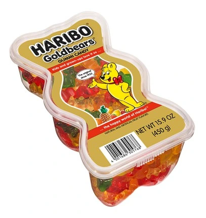 Żelki Haribo owocowe w plastikowym misiu 450g De