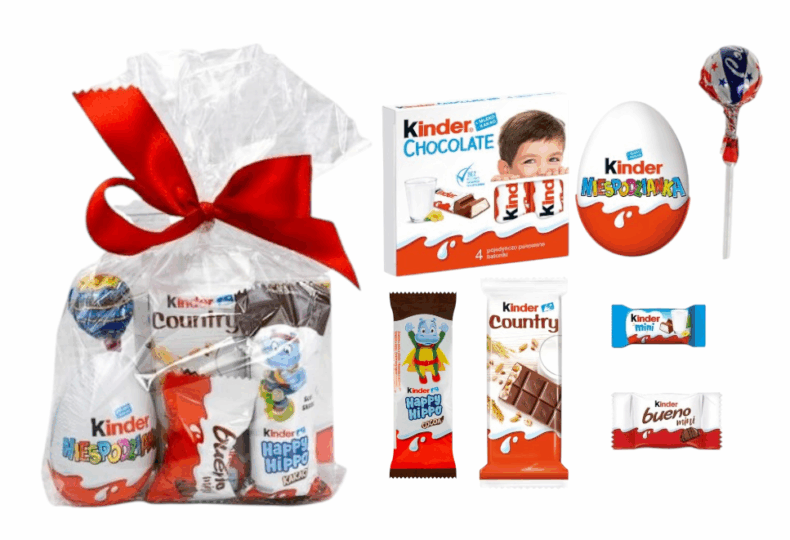Paczka Słodyczy Kinder na Prezent dla Dzieci Dzień Dziecka zestaw słodycze