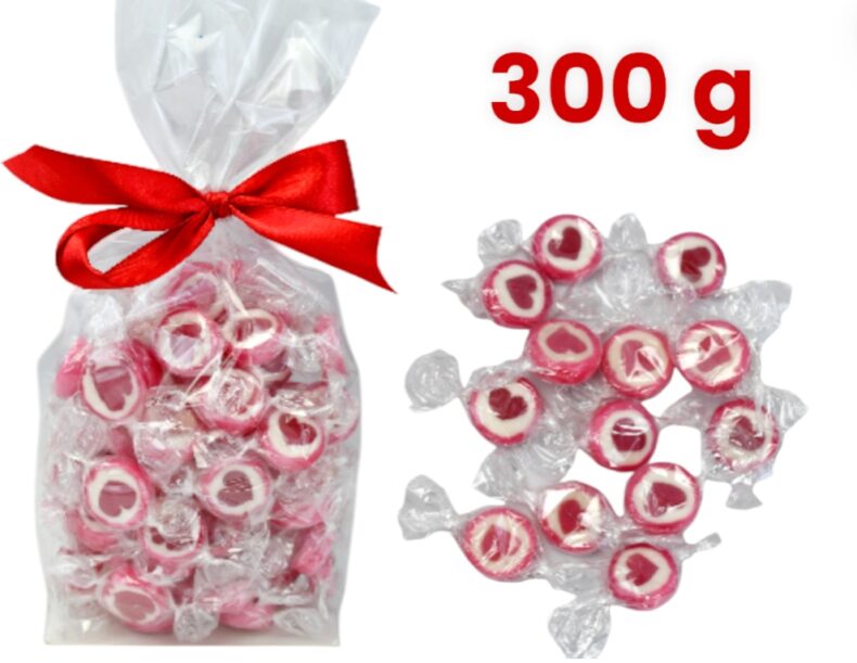 Cukierki serce Serduszkiem Sercem Liwocz 300g Walentynka serca karmelki