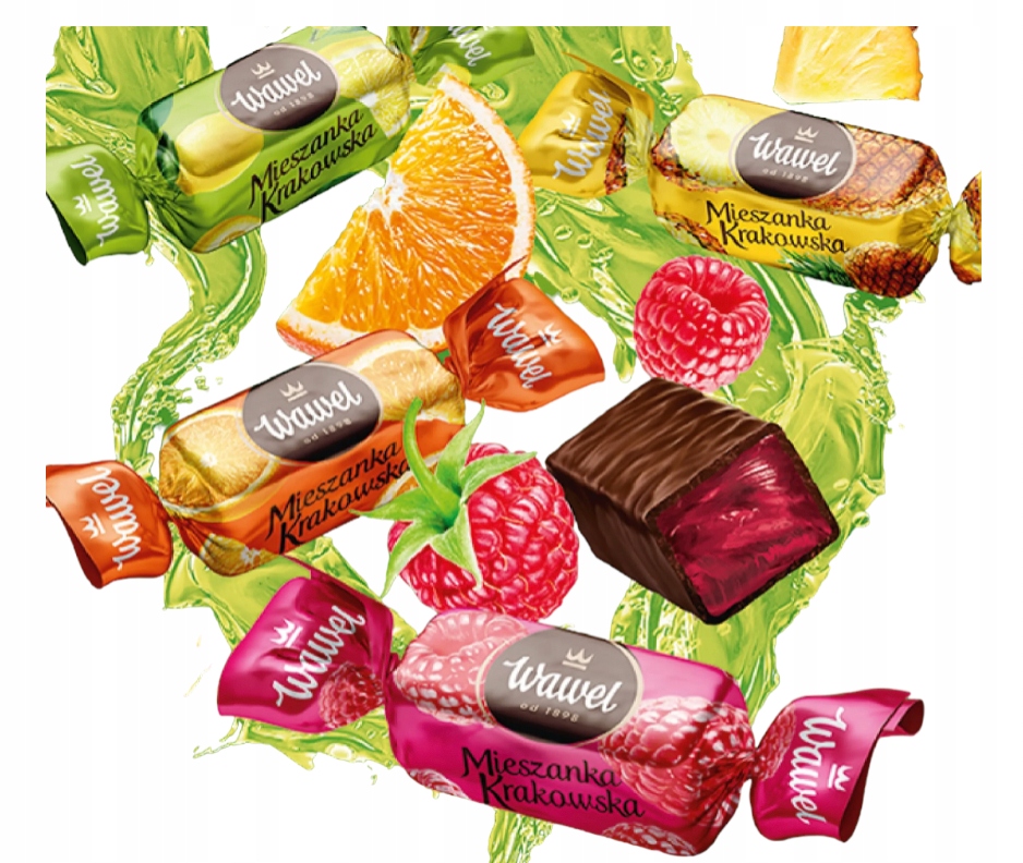 Cukierki Galaretka Mieszanka Krakowska Wawel 1kg dla dzieci Wielkanoc