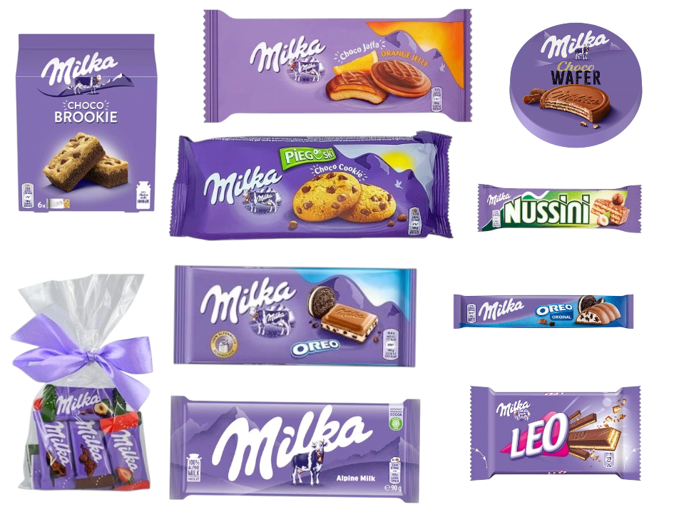 Kosz Prezentowy Słodycze Milka na Prezent Box Mikołaj ŚWIĘTA PACZKA zestaw