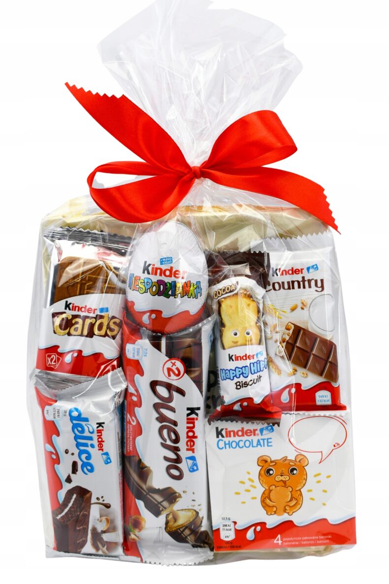 Paczka Słodyczy Kinder Zestaw Prezentowy Upominek koniec roku szklnego