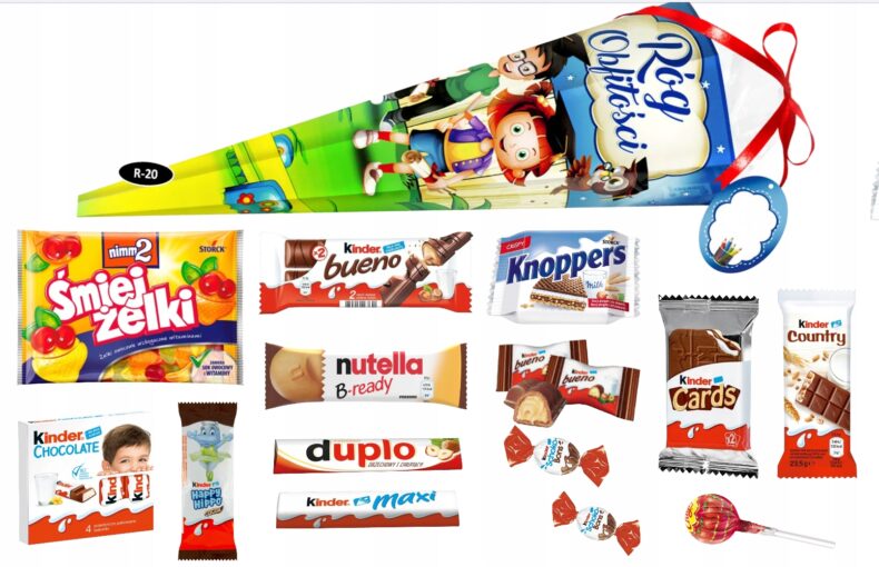 Tyta Róg Słodycze Dla przedszkolaka Rozpoczęcie roku Kinder dla Ucznia pasowanie