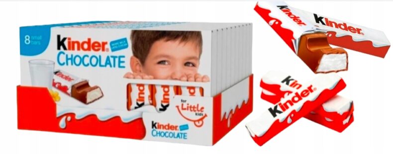 Czekolada Mleczna Kinder Ferrero karton zgrzewka 10 szt x100g dzień dziecka