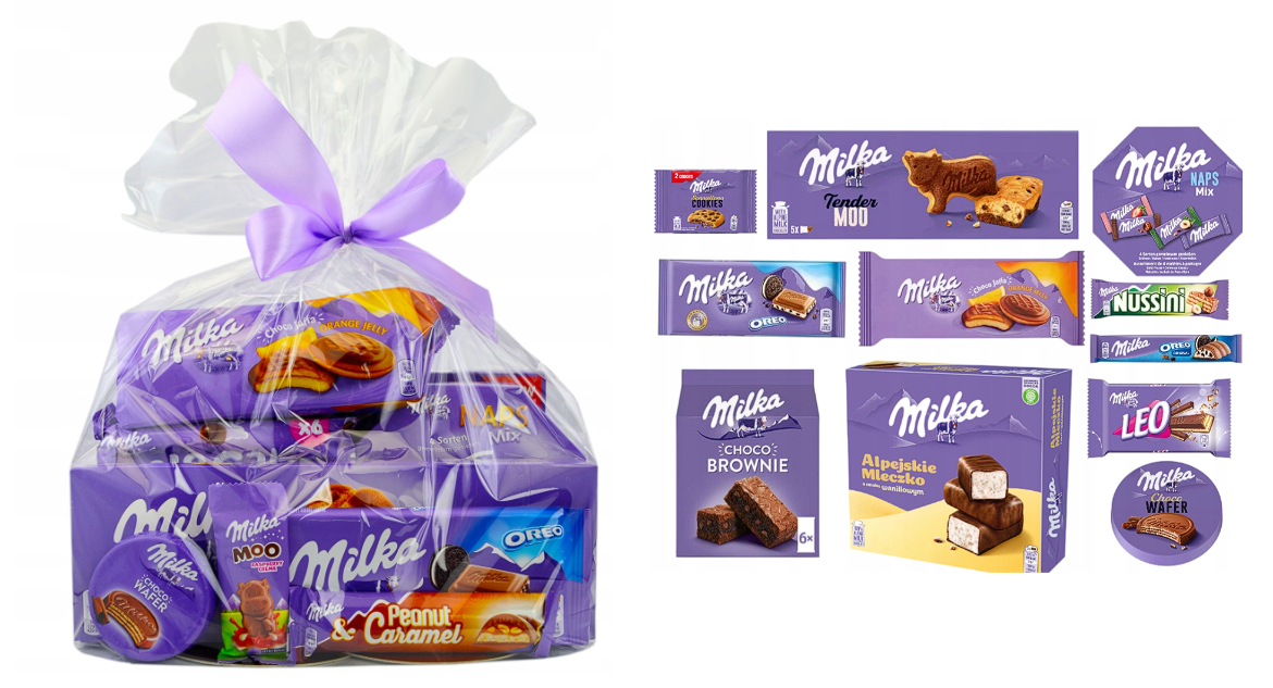 Zestaw Słodyczy Milka na Prezent XL Paczka Prezent