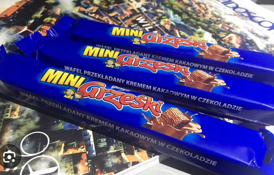 Goplana Mini Grześki Batoniki Wafelki Nadziewane Kakao W Czekoladzie 20x20g karton